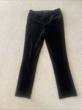 Ralph Lauren Olive Green Stretch Velvet Pants